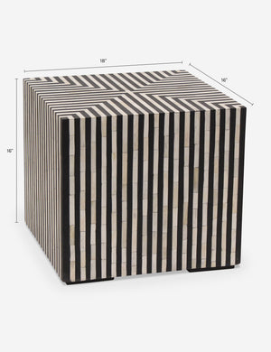 Trendyl Side Table : Black/White