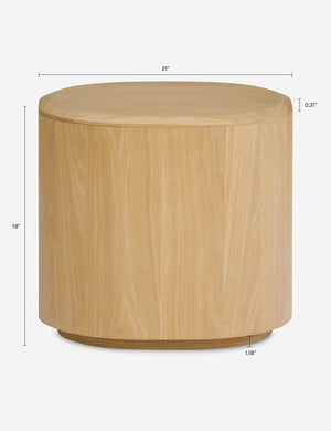 Wenna Round Side Table : Walnut