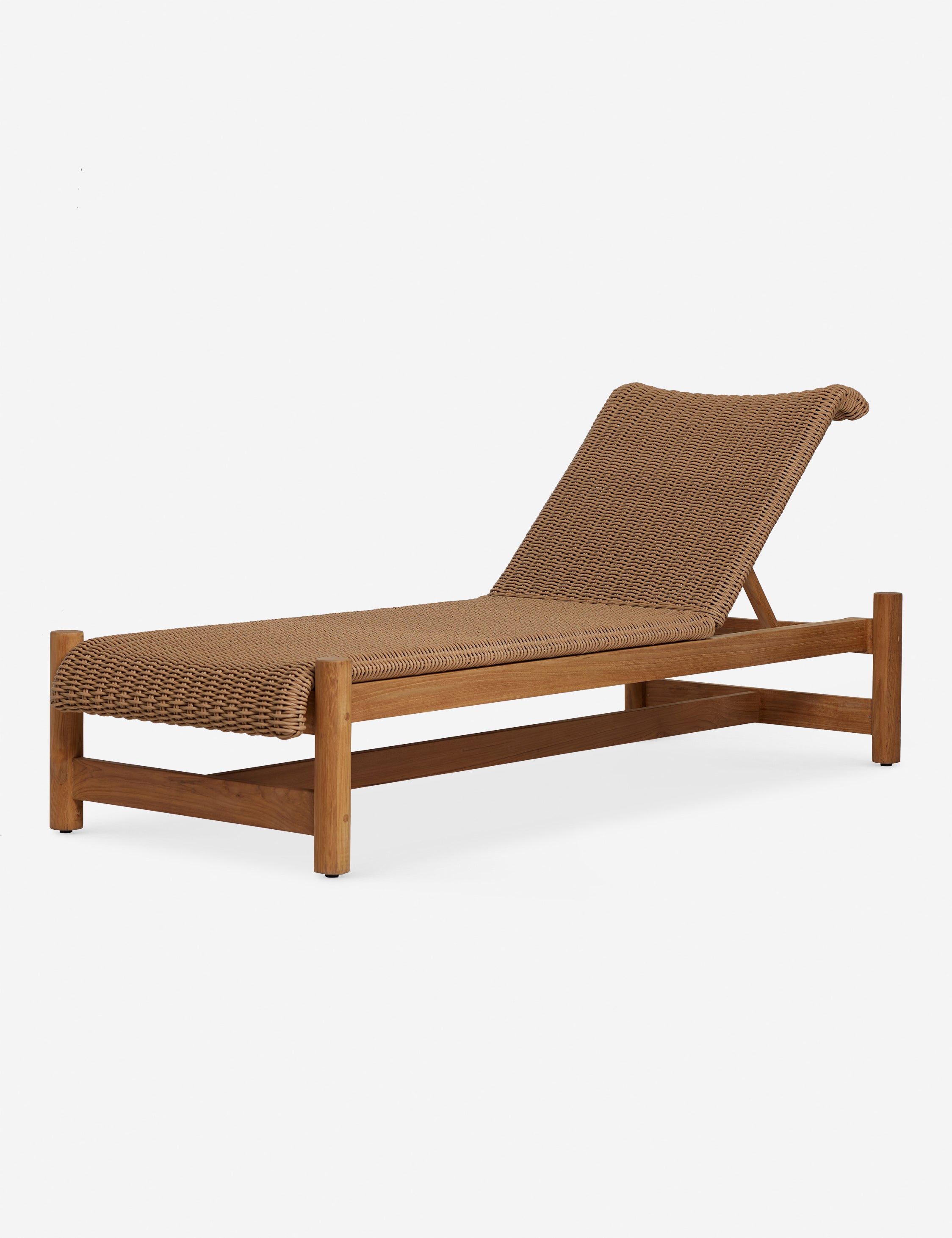#color::natural | Gally wicker and teak outdoor chaise.