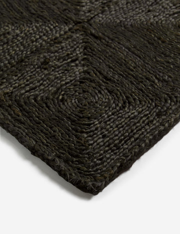 Havenhurst Handmade Jute Rug Swatch by Jake Arnold, Washed Black