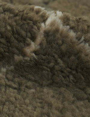 Irregular Grid Hand-Knotted Wool Rug Swatch by Sarah Sherman Samuel, Khaki