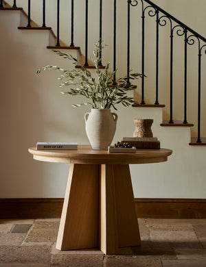 Open Box: Nycola Extendable Oval Dining Table, Natural Oak 44
