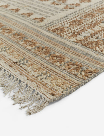 Keziah Flatweave Jute-Blend Rug Swatch, Slate