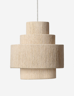 Abernathy tiered rope-wrapped pendant light.