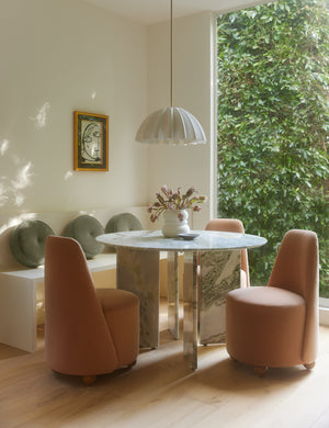 Open Box: Judson Dining Chair, Blush Performance Velvet