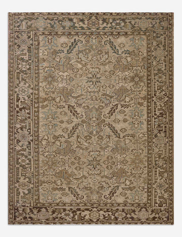 Vintage Turkish Hand-Knotted Wool Rug No. 612, 7' x 9'