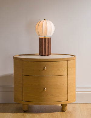 Riviera Table Lamp by Button Atelier x Co.House Designs : Travertine