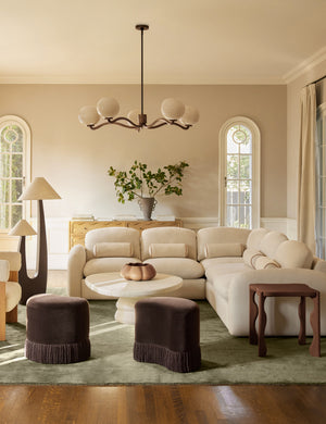 Neve Corner Sectional Sofa by Aimee Song : Brown Luxe Boucle / 127