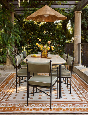 Leni Outdoor Dining Arm Chair : Oat Sunbrella Play