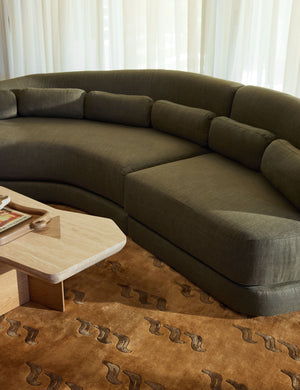 Viisi Sectional Sofa by Sarah Sherman Samuel : Apricot Mini Corduroy / 128
