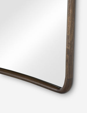 Close up of the Picart arched base slim frame mantel mirror