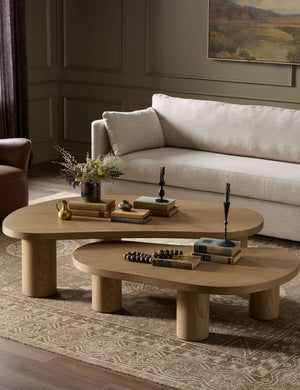 Open Box: Heiko Nesting Coffee Table (Set of 2), Natural Oak