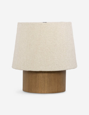 Mulberry boucle shade mixed-material table lamp
