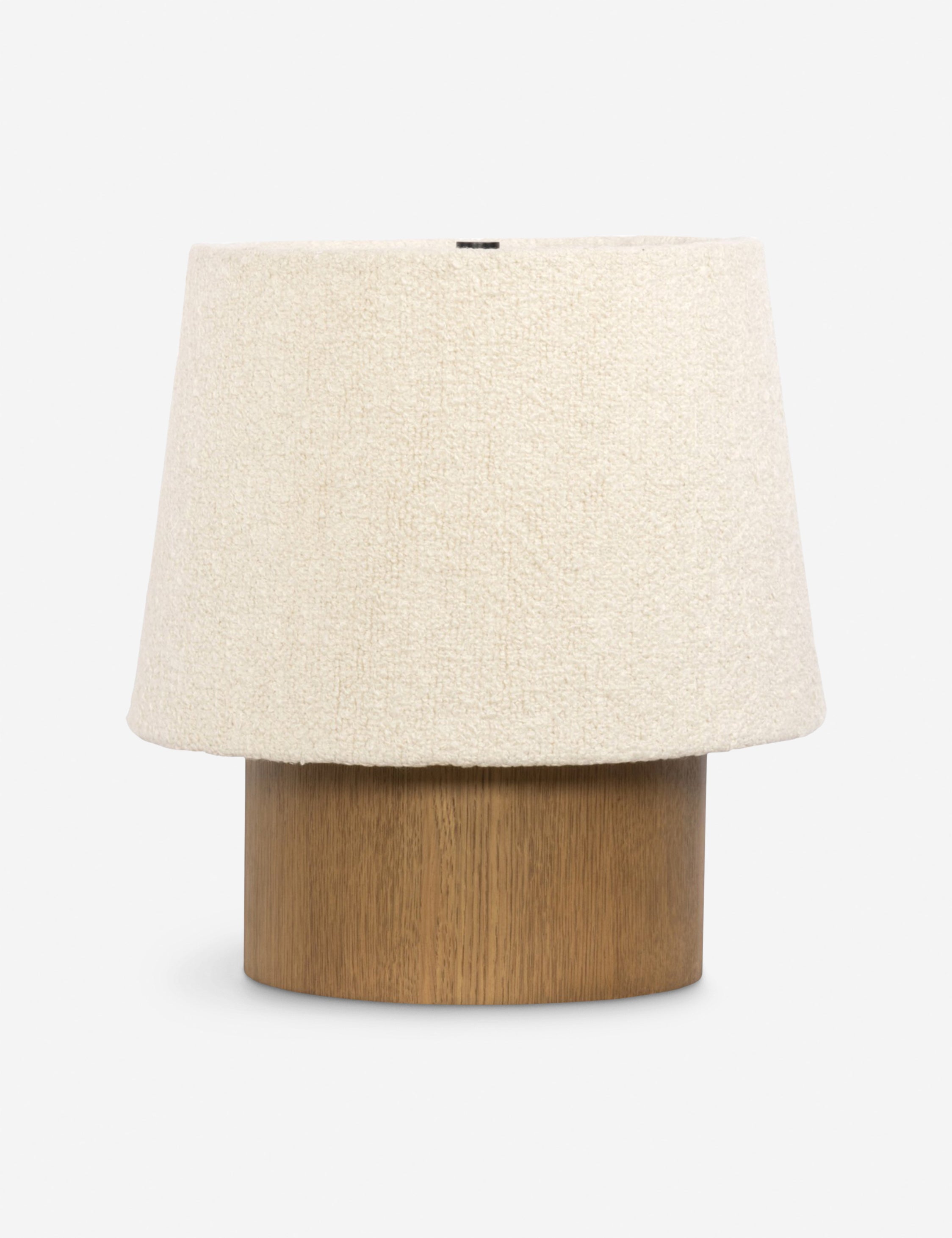 #color::cream | Mulberry boucle shade mixed-material table lamp