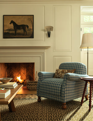 Paley Accent Chair by Heidi Caillier : Kemper Plaid Linen by Heidi Caillier