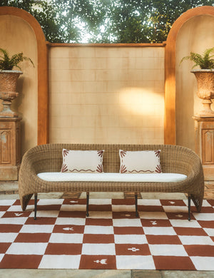 Noam Indoor / Outdoor Rug Swatch by Sarah Sherman Samuel, Rust