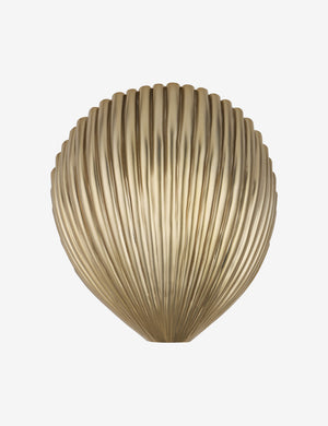 Renoir brass shell-shaped sconce light