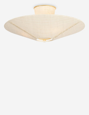 Nieto woven with stitch detailing semi-flush mount light