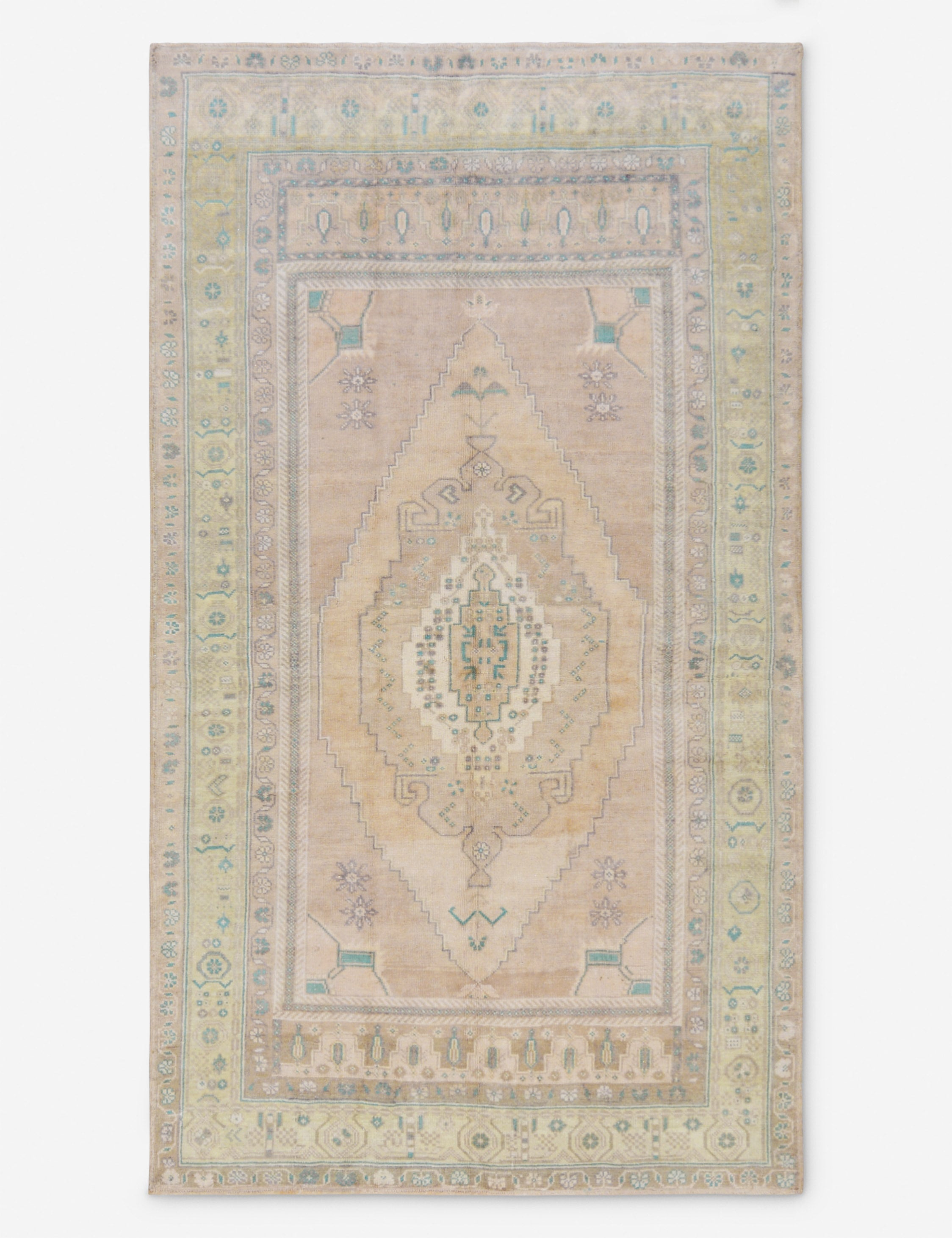Vintage Turkish Hand-Knotted Wool Rug No. 416, 5'1" x 9'