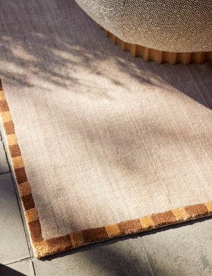 Rajaa Hand-Loomed Viscose Rug Swatch by Sarah Sherman Samuel, Blush