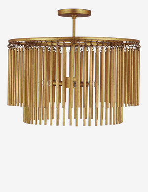 Saint-Yves modern tiered vertical rod flush mount light
