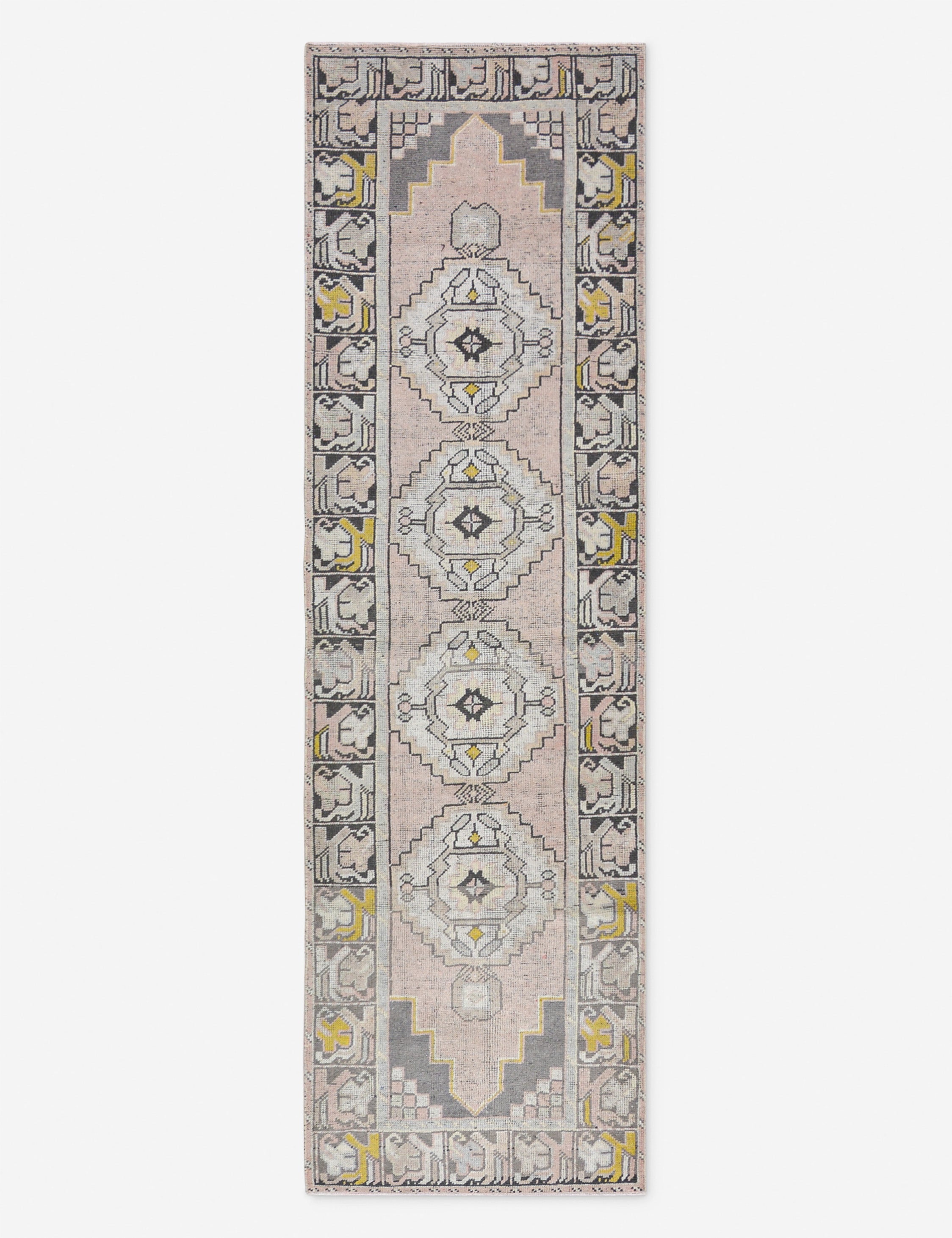 Vintage Turkish Hand-Knotted Wool Runner Rug No. 282, 2' 10" x 9' 8"
