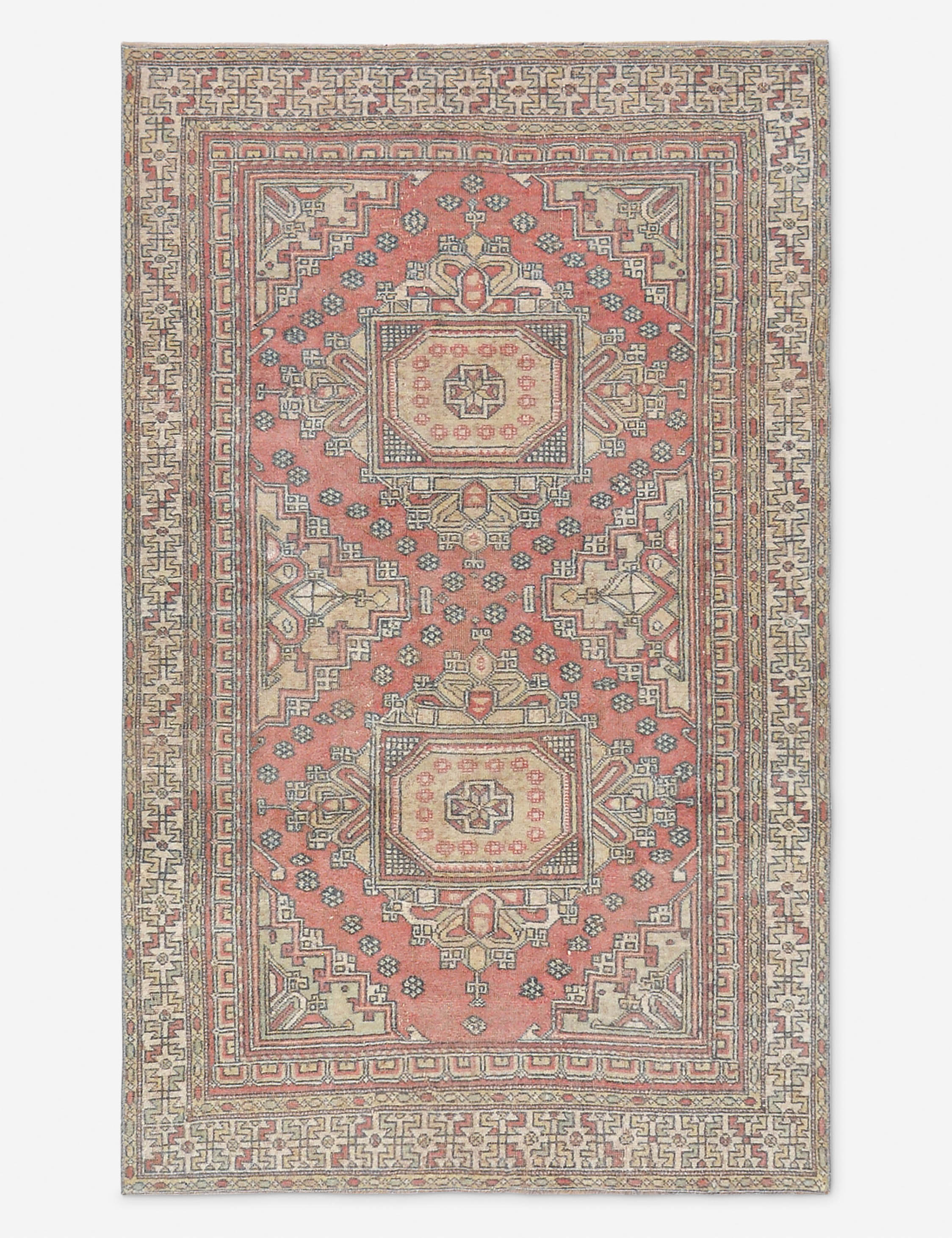 Vintage Turkish Hand-Knotted Wool Rug No. 525, 4' 1" X 6' 7"