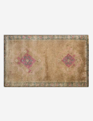 Vintage Turkish Hand-Knotted Wool Mini Rug No. 308, 1'4