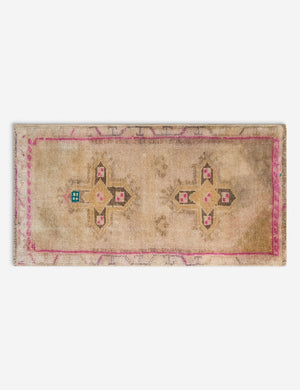 Vintage Turkish Hand-Knotted Wool Mini Rug No. 309, 1'4
