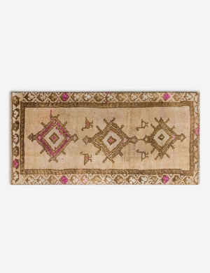 Vintage Turkish Hand-Knotted Wool Mini Rug No. 311, 1'5