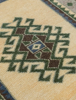 Vintage Turkish Hand-Knotted Wool Mini Rug No. 316, 1'6