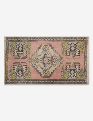 Vintage Turkish Hand-Knotted Wool Mini Rug No. 330, 1'7