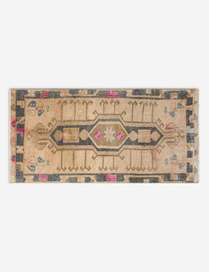 Vintage Turkish Hand-Knotted Wool Mini Rug No. 332, 1'4
