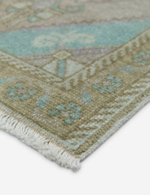 Vintage Turkish Hand-Knotted Wool Mini Rug No. 344, 1'6