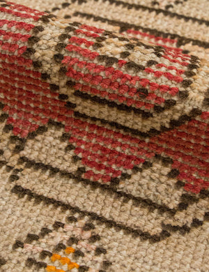 Vintage Turkish Hand-Knotted Wool Mini Rug No. 350, 1'6