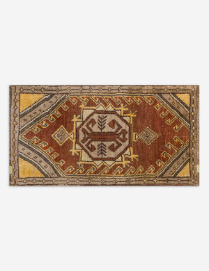 Vintage Turkish Hand-Knotted Wool Mini Rug No. 351, 1'10