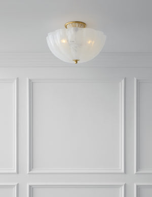 Rosehill Semi-Flush Mount Light by AERIN : Antique Brass / 16
