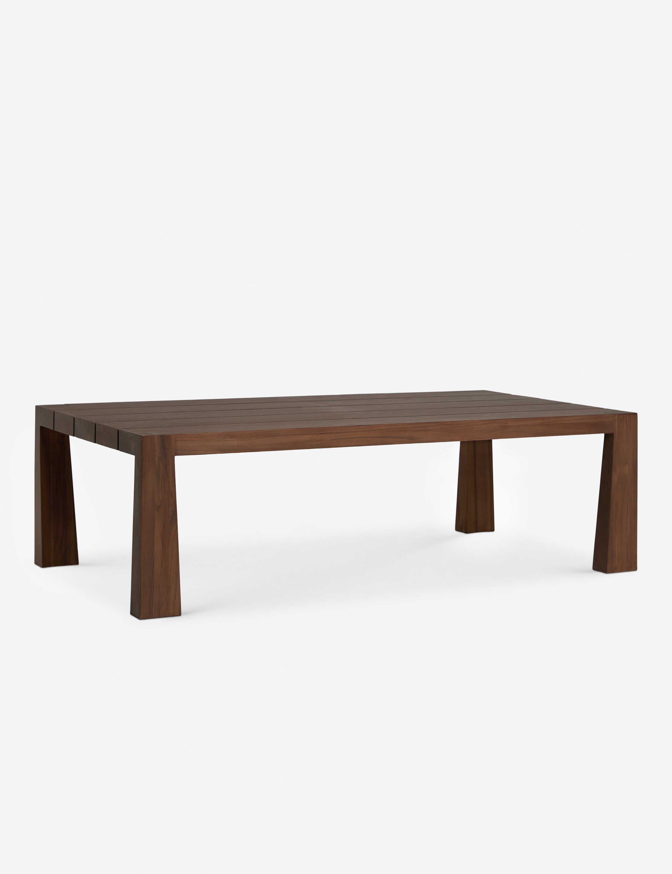 #color::espresso | Bassano modern teak outdoor rectangular coffee table