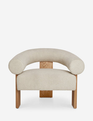 Celeste honey wood accent chair with wishbone frame