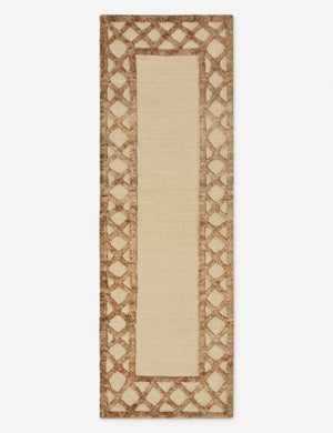 The Clairmont Handwoven Lattice Border Jute Runner Rug by Jake Arnold