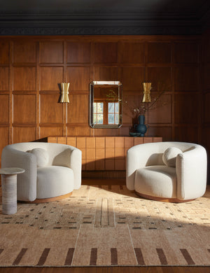 Open Box: Lowry Swivel Chair, Natural