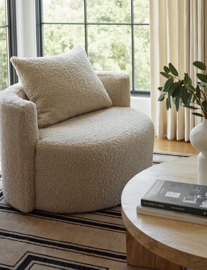 Dawson Swivel Chair : Natural Performance Fabric