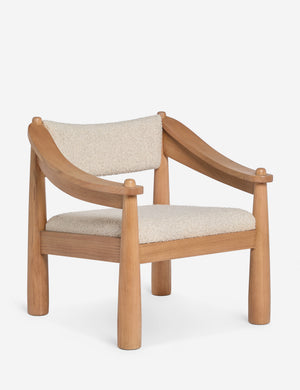 Delise sloped-arm boucle seat accent chair