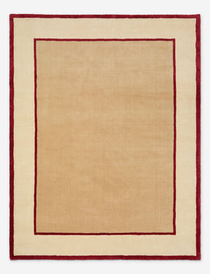 Deller Hand-Loomed Wool Rug Swatch by Jake Arnold, Garnet