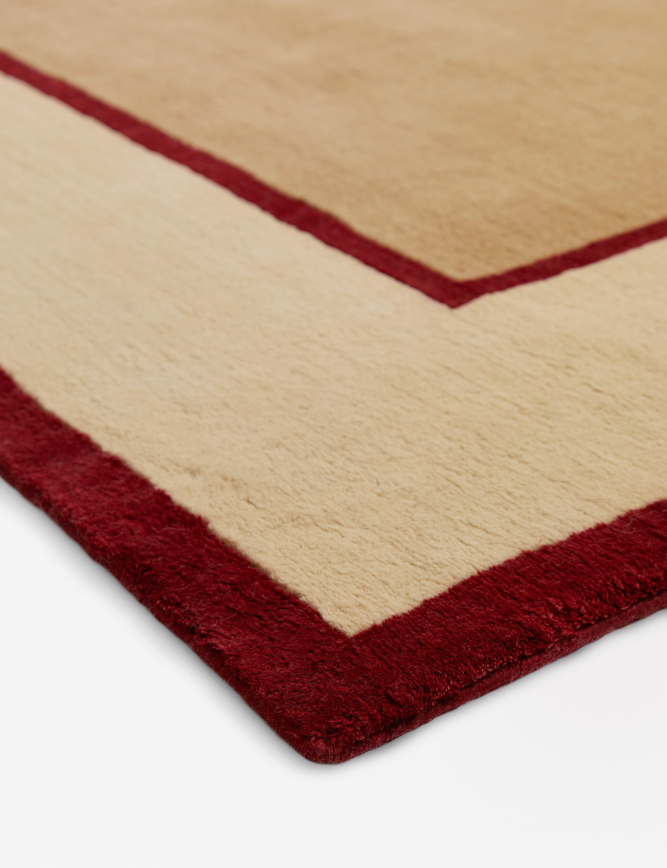 Deller Hand-Loomed Wool Rug Swatch by Jake Arnold, Garnet