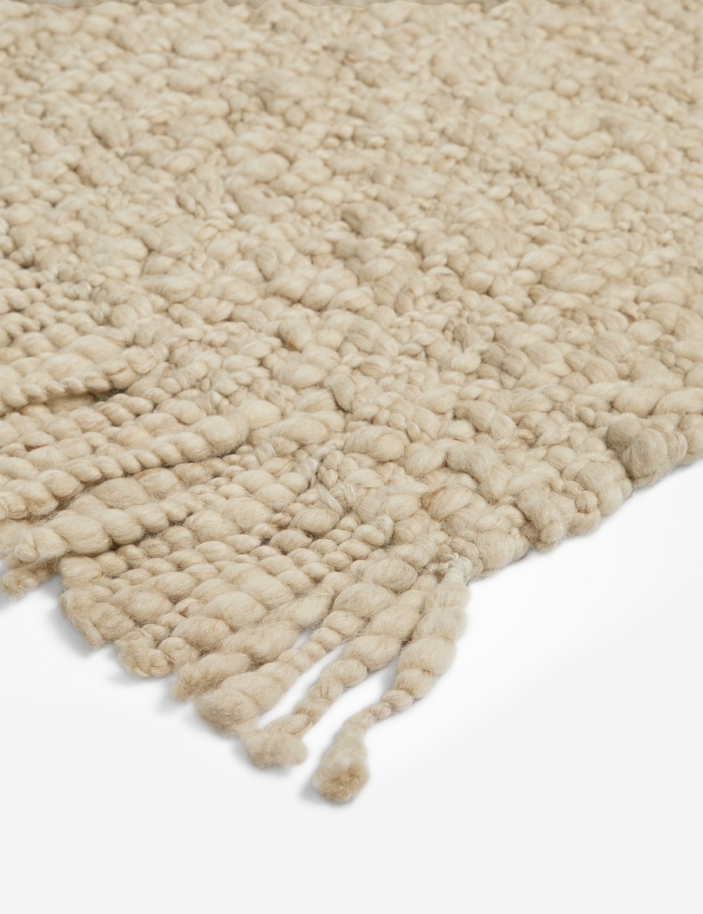 Furin Handwoven Wool Rug Swatch  by DISC Interiors, Cream