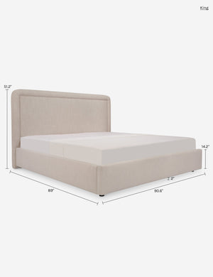 Simon Storage Bed : Beige / Queen