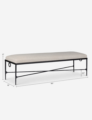 Loam Bench by Meno Home x Co.House Designs : Natural Linen Blend