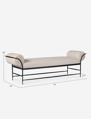 Vale Bench by Meno Home x Co.House Designs : Natural Linen Blend