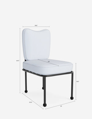 Lanata Outdoor Dining Chair : Green Stripe